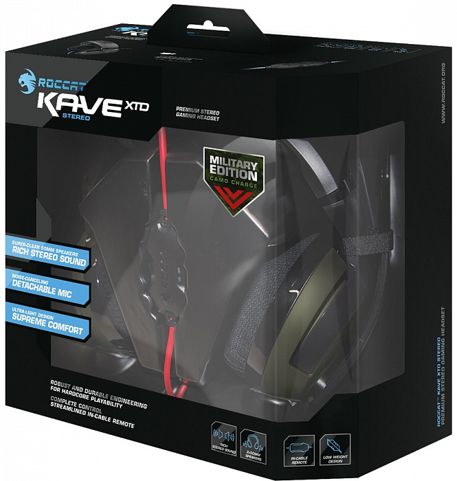 Roccat Kave XTD Stereo Military (ROC-14-611) - игровая гарнитура (Camo Charge) купить в интернет-магазине icover