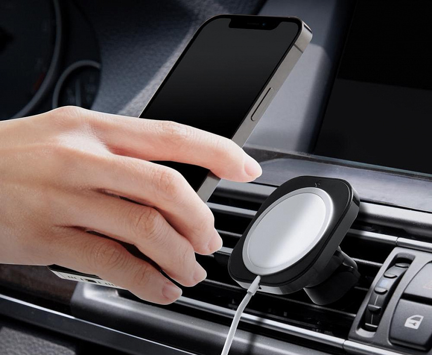 Автомобильный держатель Spigen MagFit Car Mount (ACP02791) для MagSafe (Black) купить в интернет-магазине icover