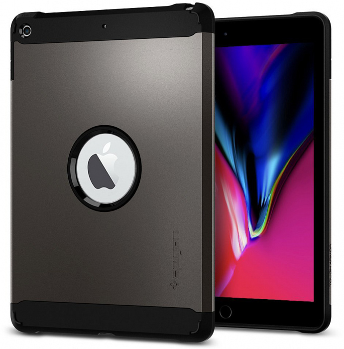 Чехол-накладка Spigen Tough Armor (053CS22261) для iPad 9.7 (Gun metal) купить в интернет-магазине icover