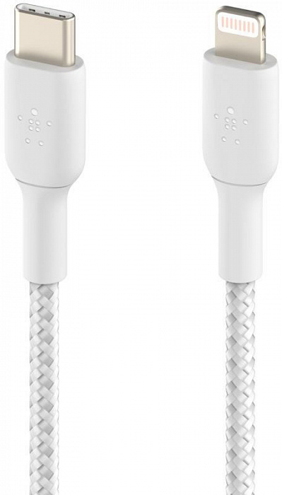 Кабель для iPod, iPhone, iPad Belkin Boost Charge USB-C/Lightning 2m CAA004bt2MWH (White) купить в интернет-магазине icover