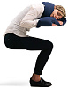 Подушка Huzi Infinity Pillow (Navy) купить в интернет-магазине icover