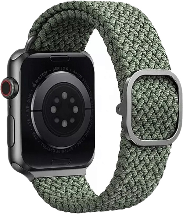 Ремешок Uniq Aspen Strap Braided (44MM-ASPGRN) для Apple Watch 45/44/42 mm (Green) купить в интернет-магазине icover