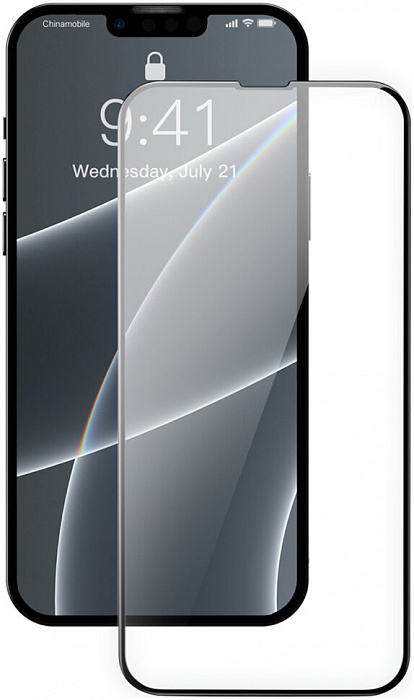 Защитное стекло Baseus 0.3mm Full-screen and Full-glass Glass (SGQP010101) для iPhone 13/13 Pro (Black) купить в интернет-магазине icover