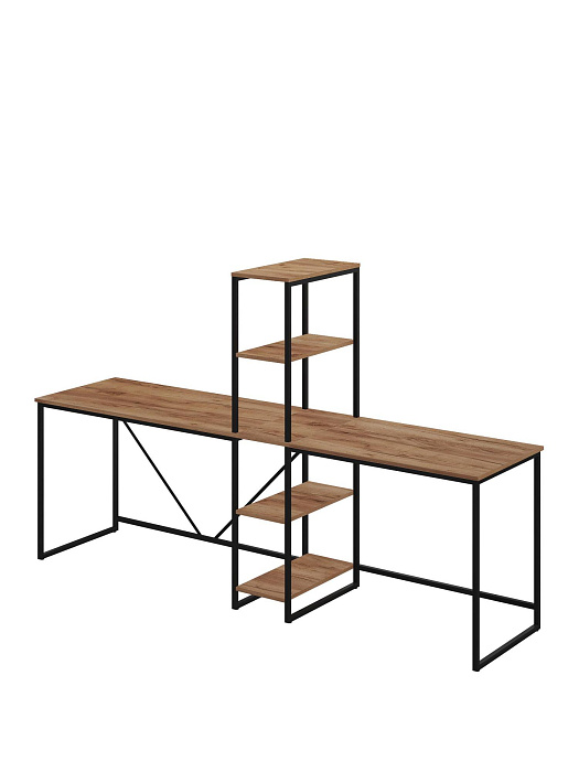 Стол письменный угловой лофт RIDBERG ФЛОРИДА (Oak/Black) купить в интернет-магазине icover