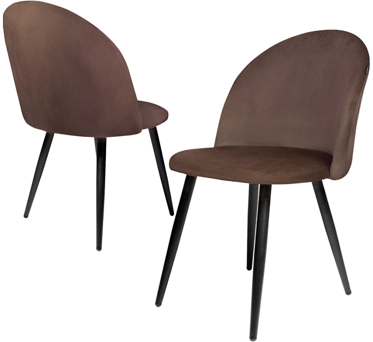 Комплект стульев Ridberg ЛОРИ Velour 2 шт. (Coffee) купить в интернет-магазине icover