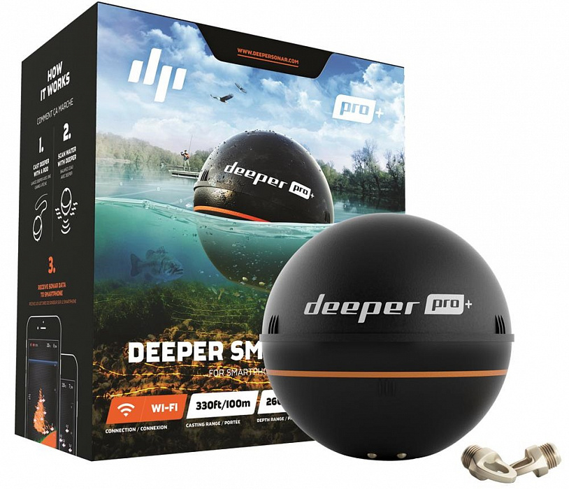 Беспроводной эхолот Deeper Sonar Pro+ (Wi-Fi+GPS) купить в интернет-магазине icover