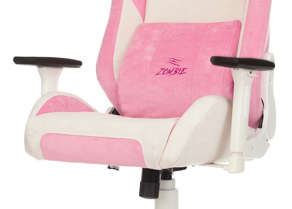 Игровое кресло Бюрократ Zombie EPIC PRO Fabric (White/Pink) купить в интернет-магазине icover
