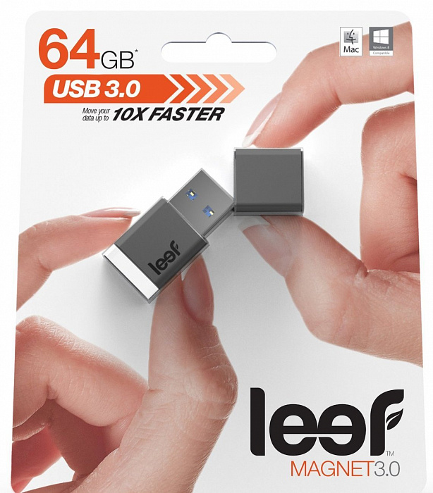 Leef Magnet 3.0 64GB - флеш-накопитель (Graphite) купить в интернет-магазине icover