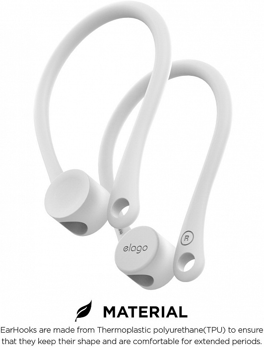 Держатель Elago Earhook (EAP-HOOKS) для наушников Apple AirPods (White) купить в интернет-магазине icover