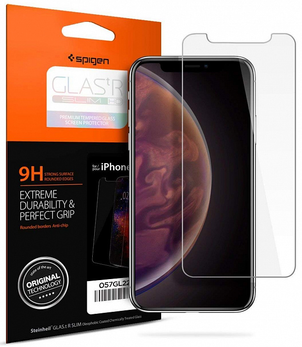 Защитное стекло Spigen Glas.tR SLIM HD (063GL24514) для iPhone Xs/X/11 Pro (Clear) купить в интернет-магазине icover