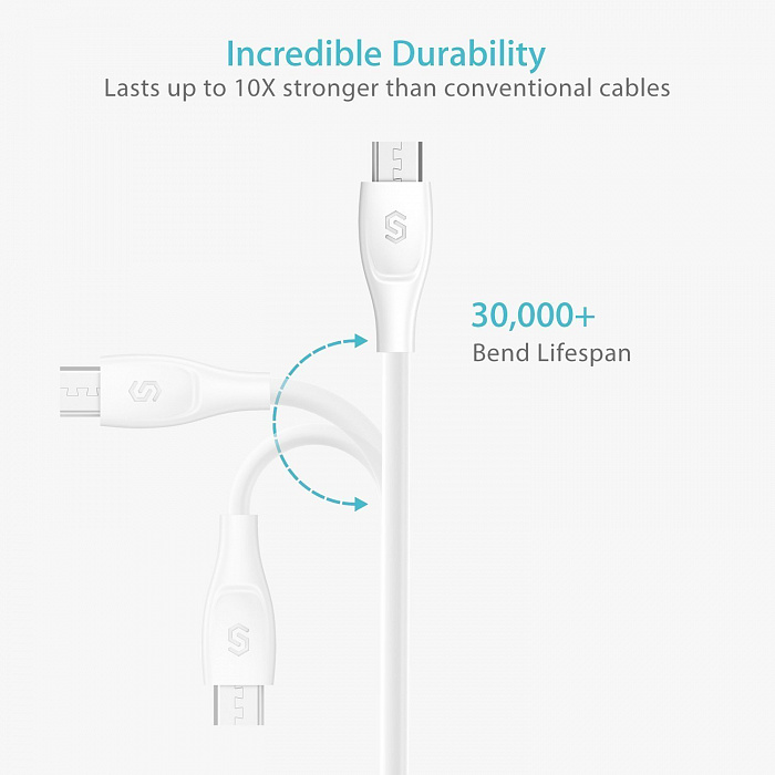 Кабель Syncwire SW-MC036 micro USB 1m (White) купить в интернет-магазине icover