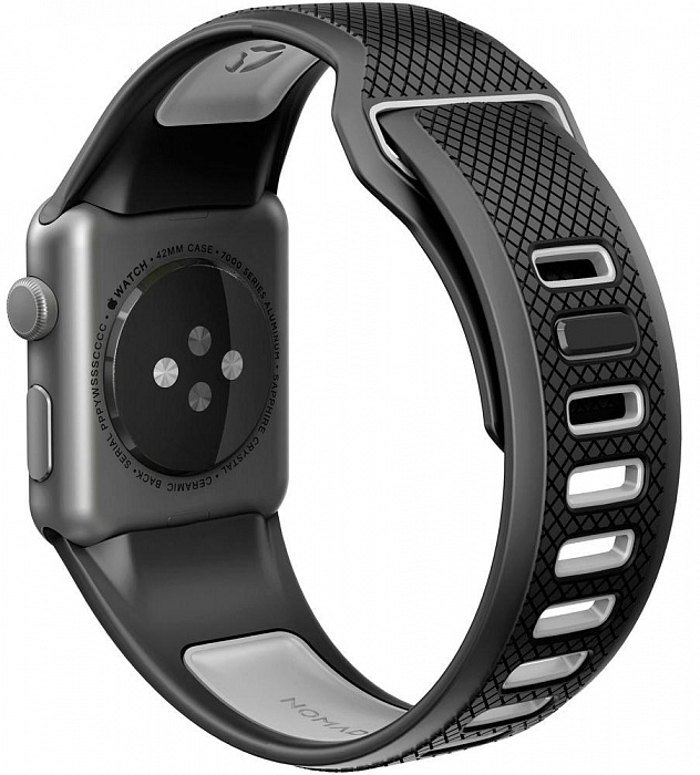 Ремешок Nomad Sport Strap (NM1A4B0100) для Apple Watch Series SE/6/2/3/4 42/44 mm (Black/Grey) купить в интернет-магазине icover