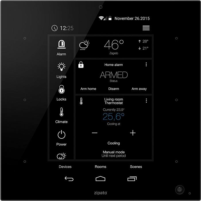 Zipato ZipaTile Smart Home Assistant - настенная панель управления (Black) купить в интернет-магазине icover