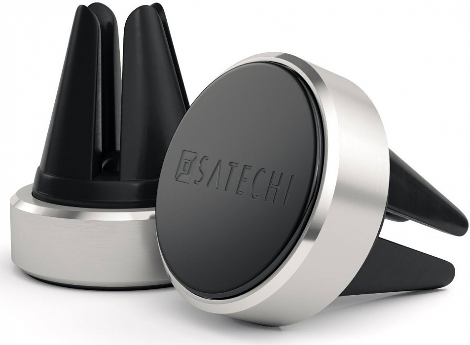 Satechi Aluminum Magnet Vent Mount (B019PJLU32) - держатель для смартфона в воздуховод (Silver) купить в интернет-магазине icover