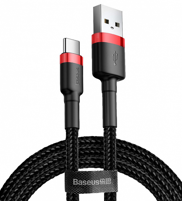 Кабель Baseus Cafule Series USB/USB-C 1m CATKLF-B91 (Red/Black) купить в интернет-магазине icover