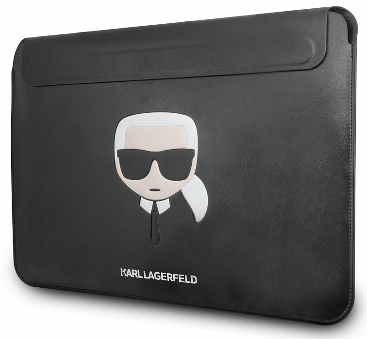 Чехол Karl Lagerfeld Ikonik Karl Sleeve (KLCS133KHBK) для MacBook Pro/Air 13'' (Black) купить в интернет-магазине icover