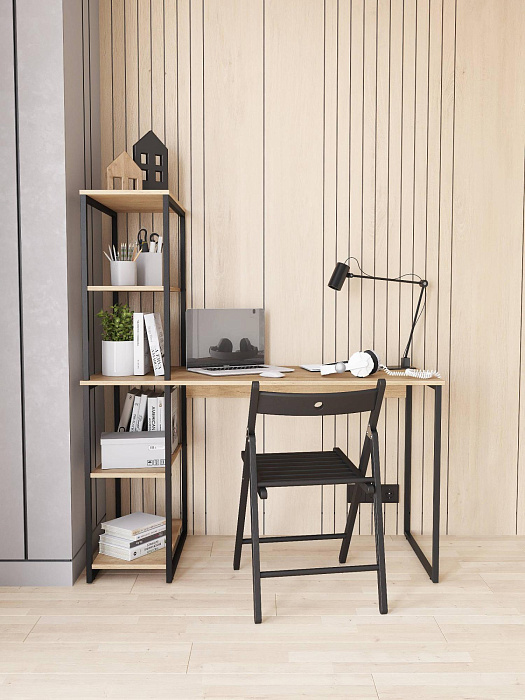 Стол-стеллаж лофт RIDBERG MEMPHIS (Oak/Black) купить в интернет-магазине icover