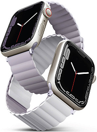 Ремешок Uniq Revix reversible Magnetic (45MM-REVLILWHT) для Apple Watch 42/44/45 mm (Lilac/White) купить в интернет-магазине icover