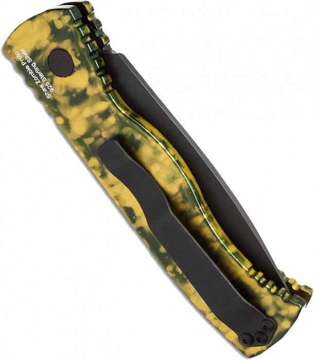 PRO-TECH TR-2 (PR/TR-2 Splash Zombi/BL) - автоматический складной нож (Yellow) купить в интернет-магазине icover