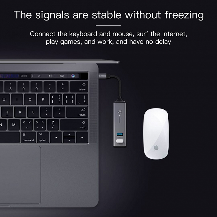 Хаб Baseus Cube USB to 3xUSB 3.0+2xUSB 2.0 CAHUB-C0G (Dark Grey) купить в интернет-магазине icover