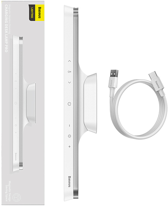Лампа Baseus Magnetic Stepless Dimming Charging Desk Lamp Pro (White) купить в интернет-магазине icover