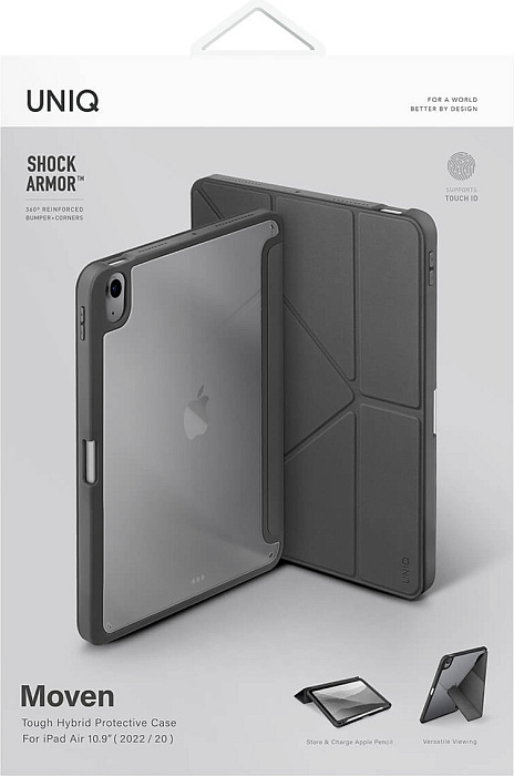 Чехол Uniq Moven для iPad Air 10.9 (NPDA10.9(2022)-MOVGRY) 2020/2022 (Grey) купить в интернет-магазине icover