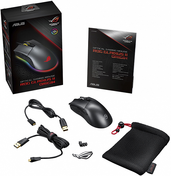 Игровая мышь Asus ROG Gladius II Origin 90MP00U1-B0UA00 (Black) купить в интернет-магазине icover
