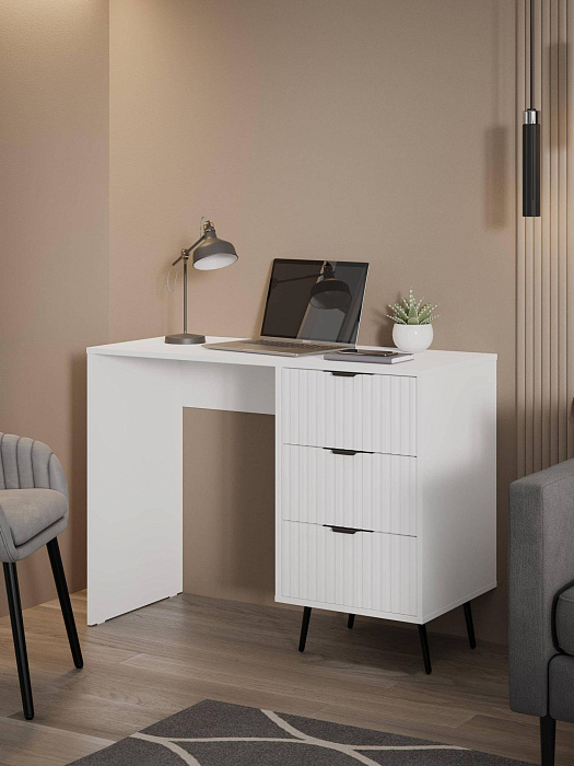 Стол письменный RIDBERG LUGANO 3Я (White/Black) купить в интернет-магазине icover