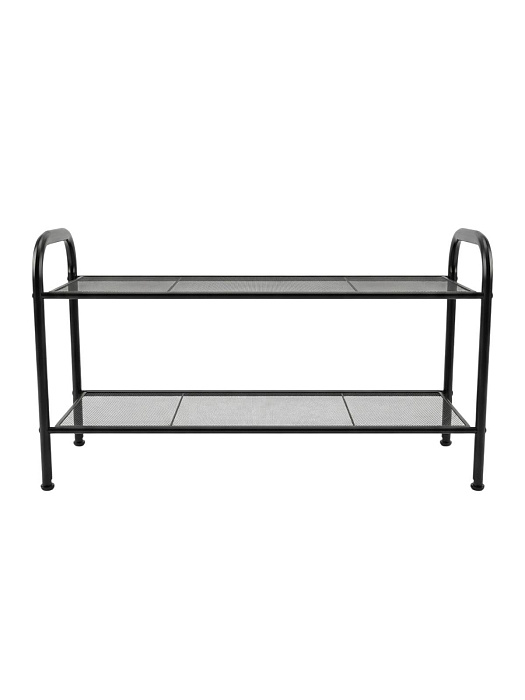 Обувница Ridberg узкая металлическая 2 полки (Black) купить в интернет-магазине icover