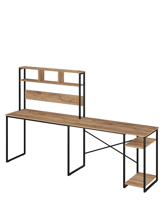 Стол компьютерный угловой лофт Ridberg ALASKA (Oak/Black) купить в интернет-магазине icover