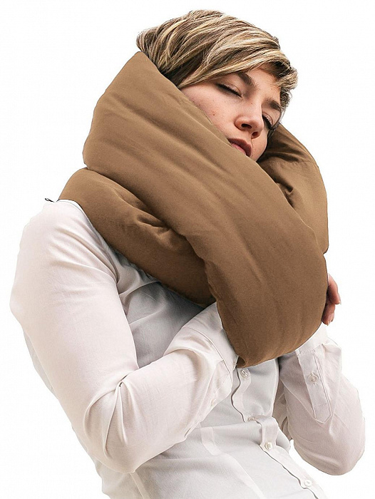 Подушка Huzi Infinity Pillow (Tan) купить в интернет-магазине icover