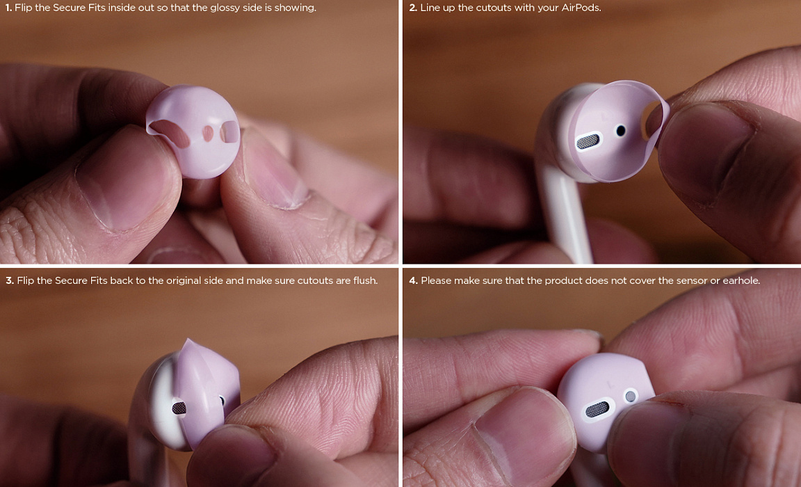 Держатель Elago Secure Fit (EAP-PADSM-IROCBL) для наушников Apple AirPods (Italian Rose/Coral Blue) купить в интернет-магазине icover