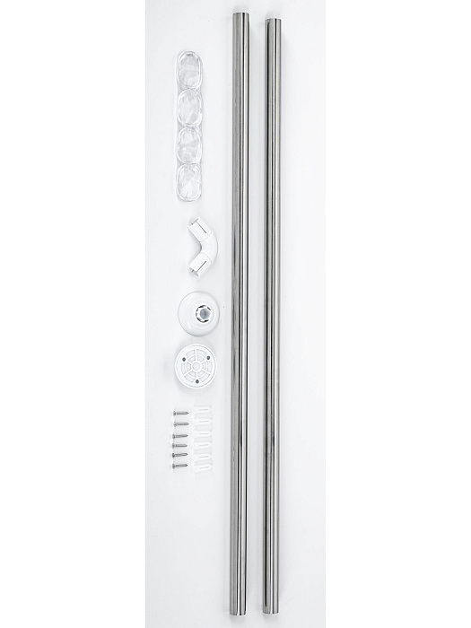 Карниз для ванной угловой Ridberg 90x90 см (Silver) купить в интернет-магазине icover