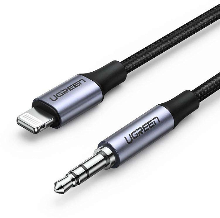 Кабель Ugreen US315 3.5mm/Lightning M/M (Grey) купить в интернет-магазине icover