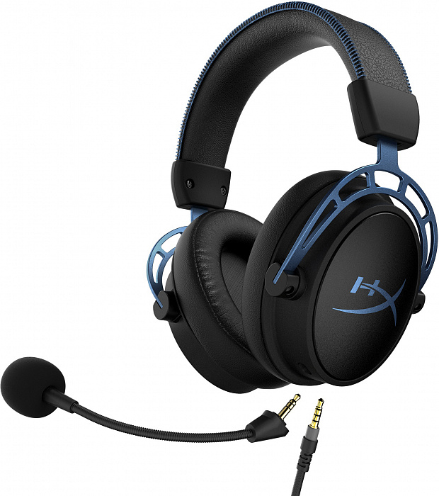 Игровые наушники HyperX Cloud Alpha S HX-HSCAS-BL/WW (Black/Blue) купить в интернет-магазине icover