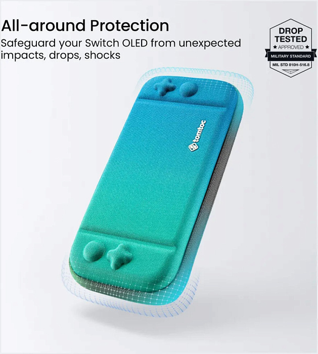 Чехол Tomtoc Slim Case для Nintendo Switch/OLED (Ocean Blue) купить в интернет-магазине icover