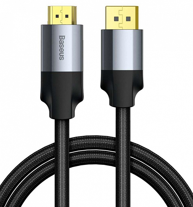 Кабель Baseus Enjoyment Series (CAKSX-I0G) DisplayPort/HDMI 2m (Dark Grey) купить в интернет-магазине icover