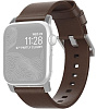 Ремешок Nomad Modern Strap (NM1A4RSM00) для Apple Watch Series SE/6/2/3/4 42/44 mm (Brown/Silver) купить в интернет-магазине icover