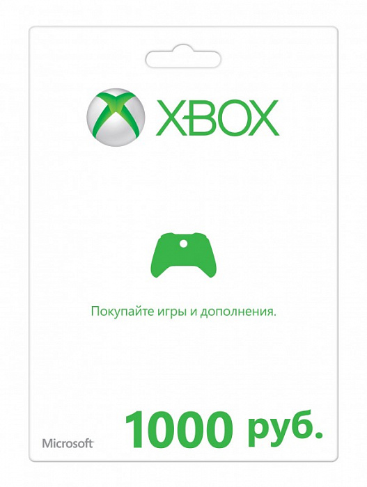 Microsoft Xbox Live 1000 рублей - карта пополнения баланса Xbox Live Marketplace купить в интернет-магазине icover