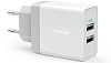 Сетевое зарядное устройство Anker PowerPort 2 24W A2021321 (White) купить в интернет-магазине icover