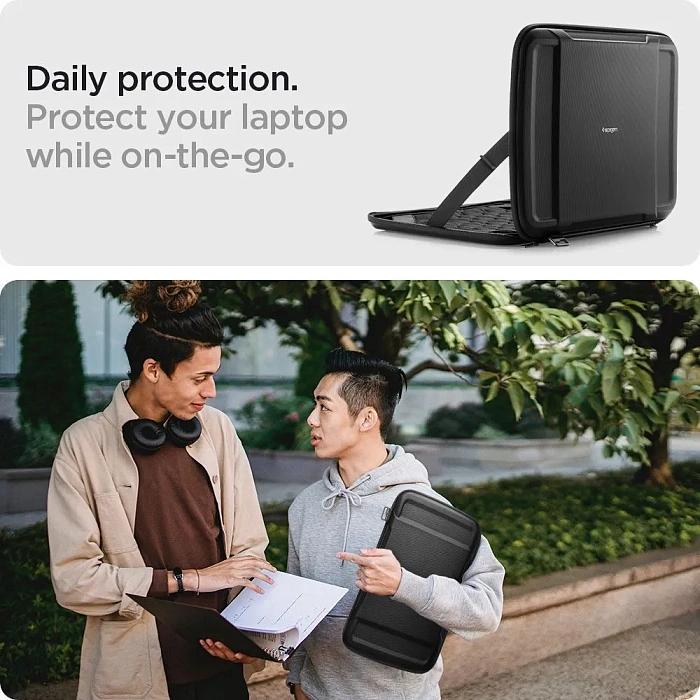 Чехол Spigen Rugged Armor Pro (AFA04271) для MacBook Pro 16" (Black) купить в интернет-магазине icover