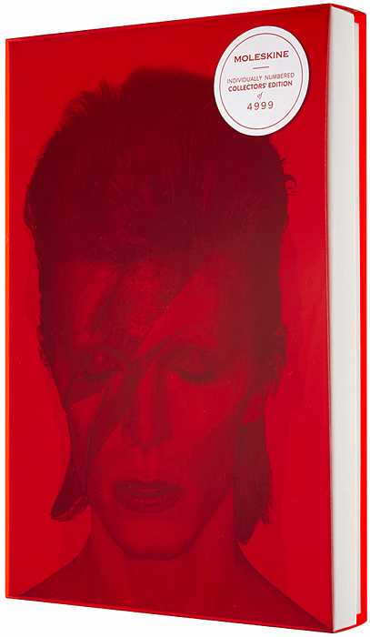 Блокнот Moleskine David Bowie Limited Edition Large (LEDBQP060CLT) в линейку (White/Red) купить в интернет-магазине icover