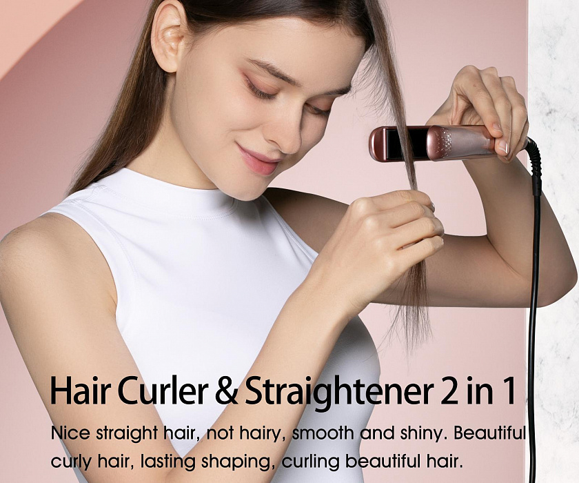 Выпрямитель для волос Enchen Enrollor Hair Curling Iron (Pink) купить в интернет-магазине icover