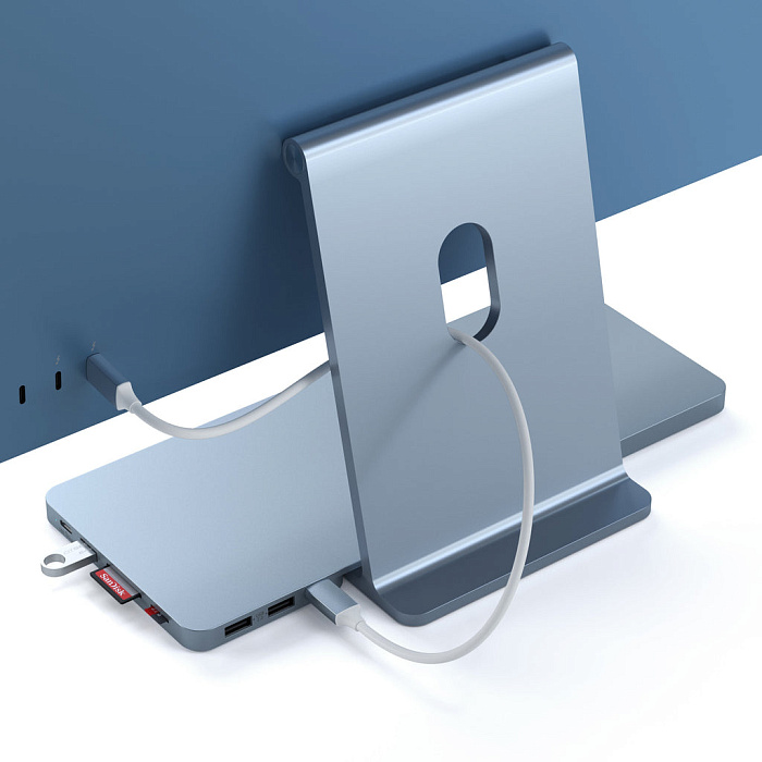 Док-станция Satechi USB-C Slim Dock для iMac 24" (Blue) купить в интернет-магазине icover