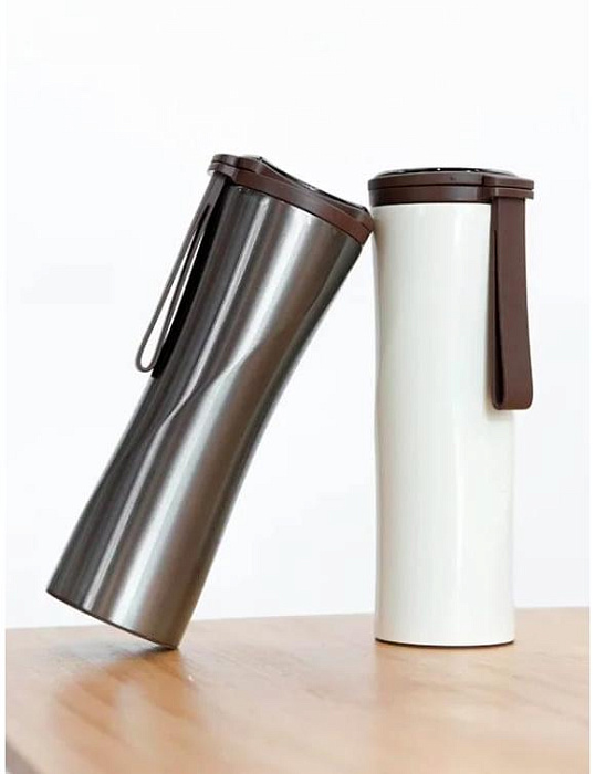 Термокружка Kiss Kiss Fish MOKA Oled 430ml (Gray) купить в интернет-магазине icover