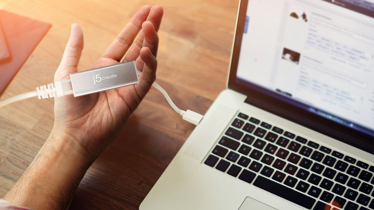 Переходник j5create JUE130 USB 3.0 to Gigabit Ethernet (Silver) купить в интернет-магазине icover