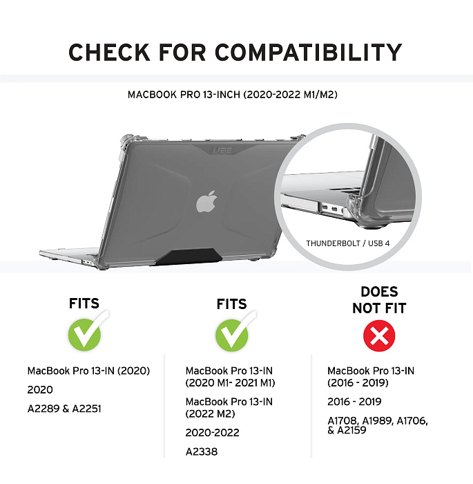 Чехол UAG Lucent (134006114340) для Apple MacBook Pro 13" 2021/2022 (Ice/Black) купить в интернет-магазине icover