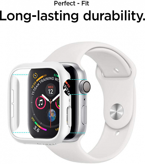Чехол Spigen Thin Fit (062CS24475) для Apple Watch Series SE/6/4 44 mm (White) купить в интернет-магазине icover