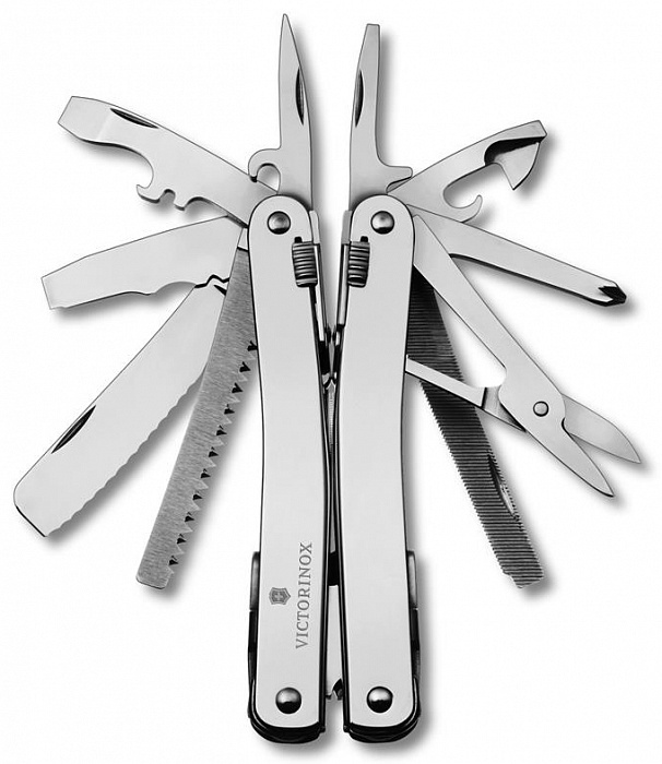 Мультитул Victorinox SwissTool Spirit (3.0223.L) + кожаный чехол (Black) купить в интернет-магазине icover