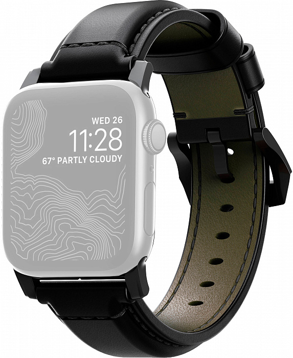 Ремешок Nomad Shell Cordovan (NM1A48BT00) для Apple Watch Series SE/6/2/3/4 42/44 mm (Black) купить в интернет-магазине icover